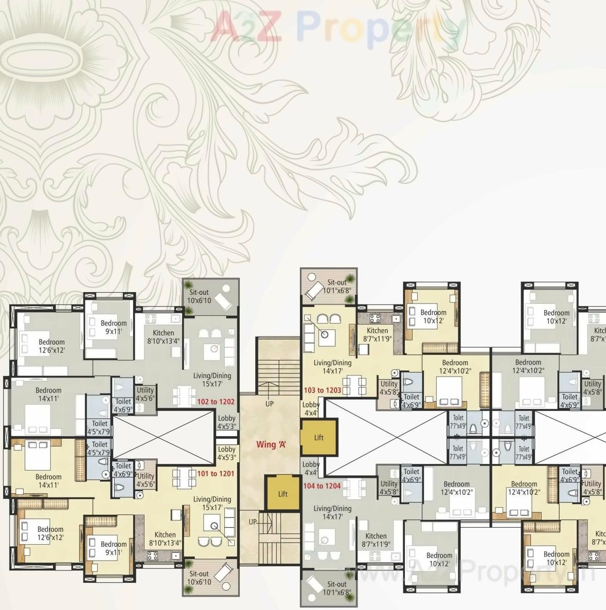 Layout of real estate project Antariksha Apartment located at Nashik, Nashik, Maharashtra