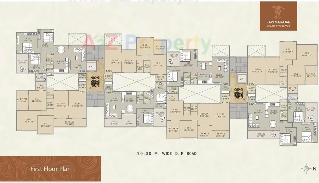 Layout of real estate project Anushree Apartment located at Nashik, Nashik, Maharashtra