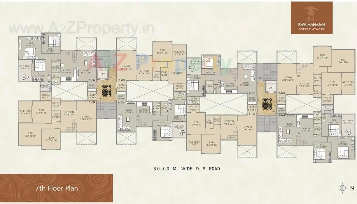 Layout of real estate project Anushree Apartment located at Nashik, Nashik, Maharashtra