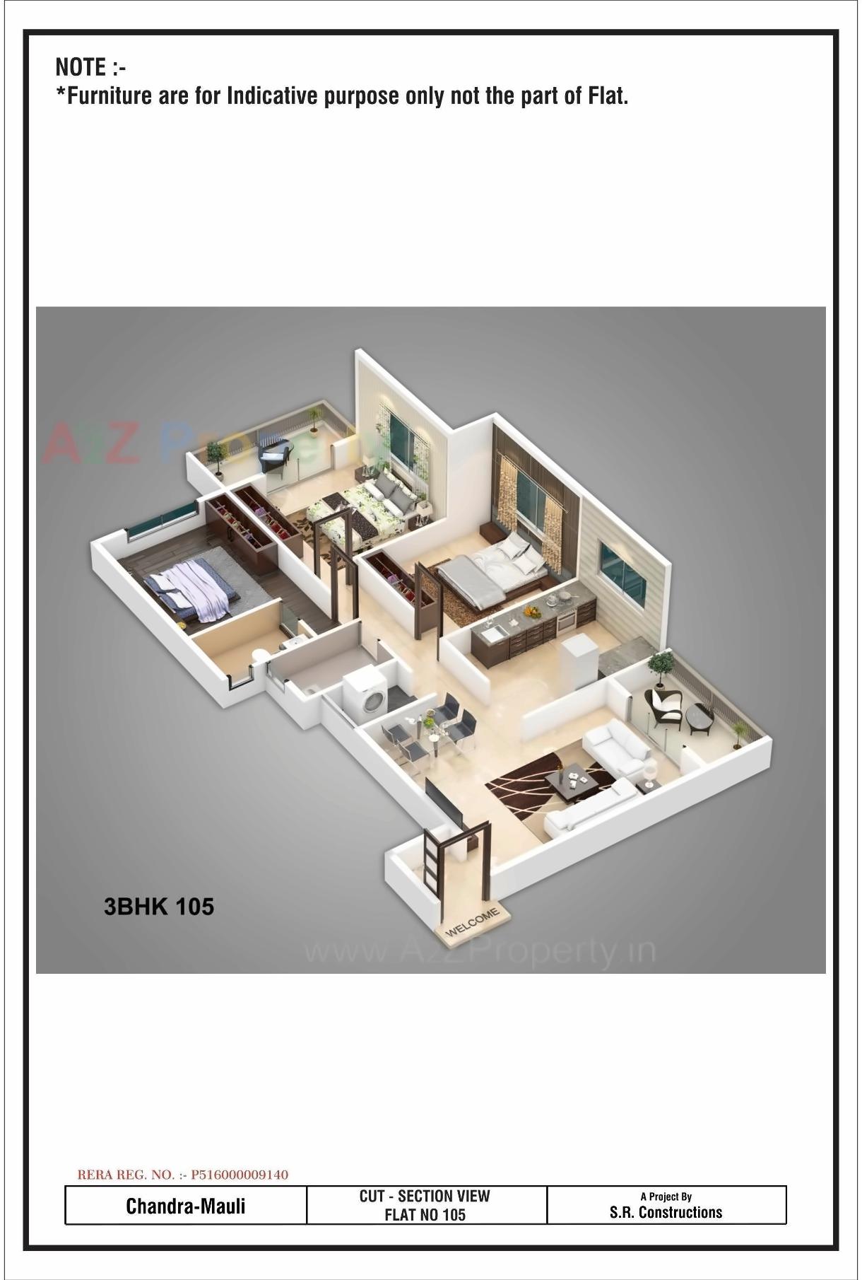 Layout of real estate project Chandramouli Apartment located at Nashik, Nashik, Maharashtra