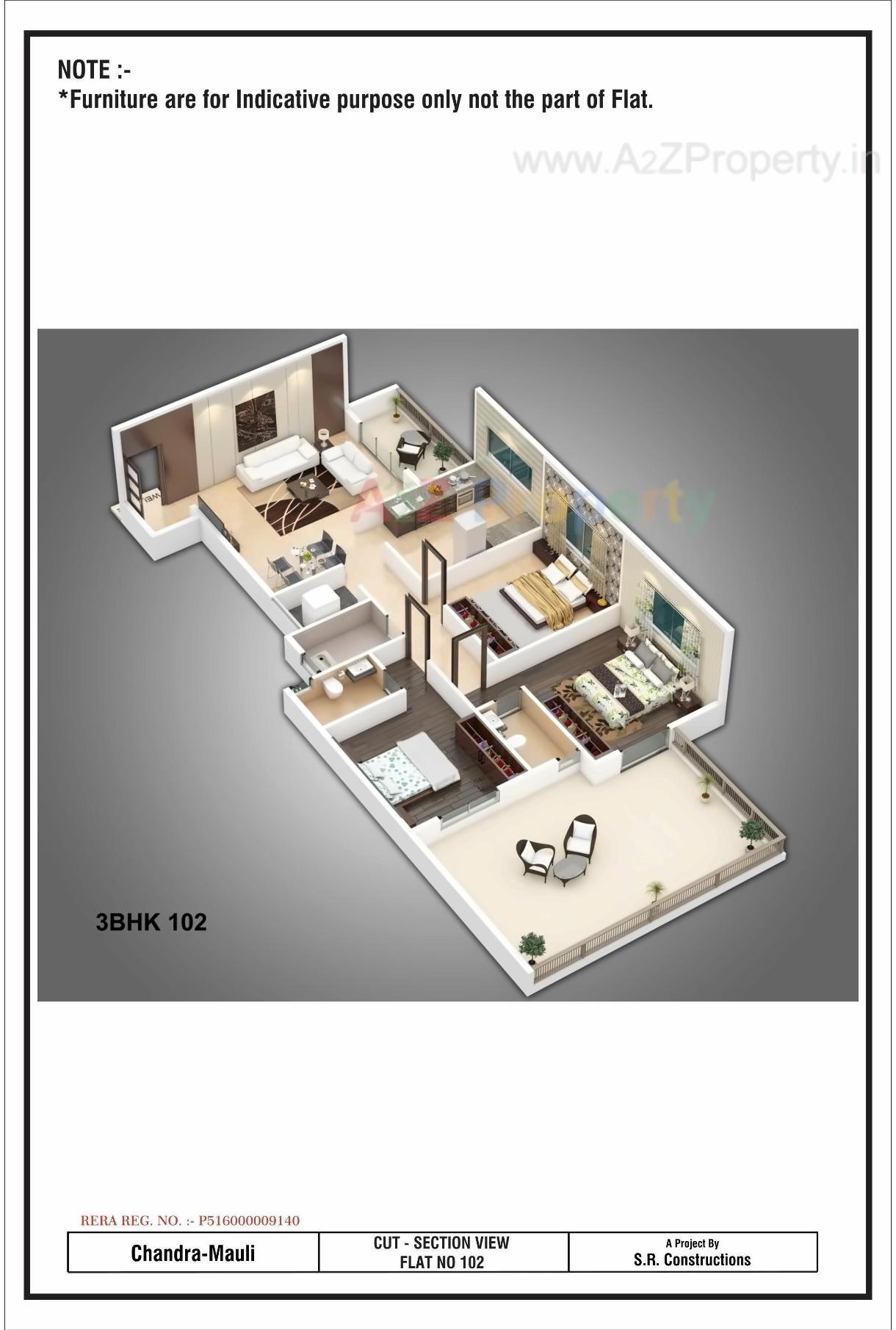 Layout of real estate project Chandramouli Apartment located at Nashik, Nashik, Maharashtra
