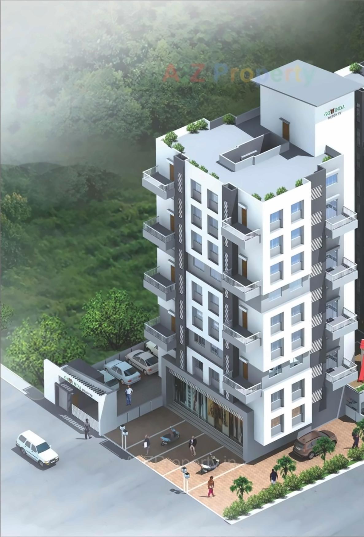 3D Elevation of real estate project Govinda Heights located at Nashik, Nashik, Maharashtra