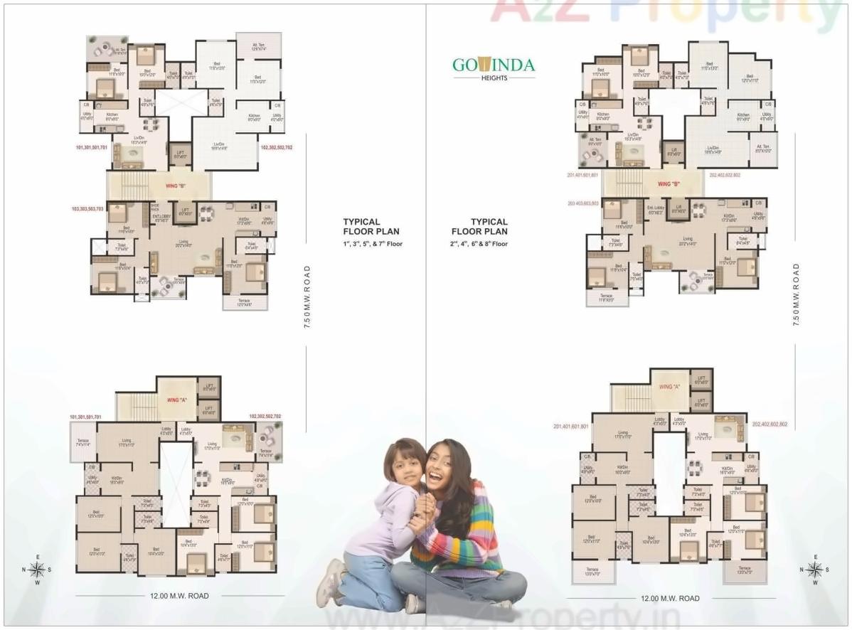 Layout of real estate project Govinda Heights located at Nashik, Nashik, Maharashtra