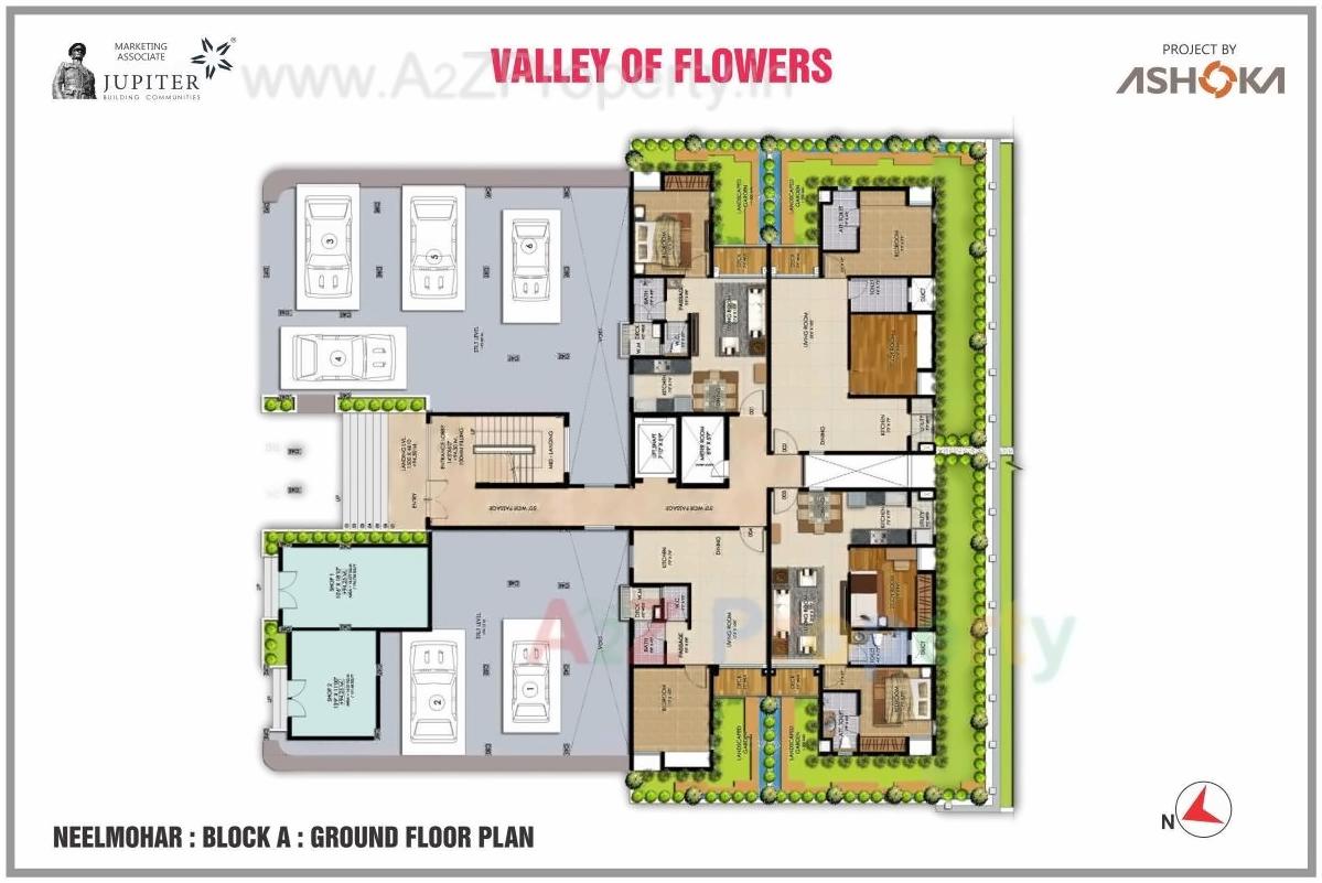 Layout of real estate project Gulmohar A, B, C S located at Sinnar, Nashik, Maharashtra