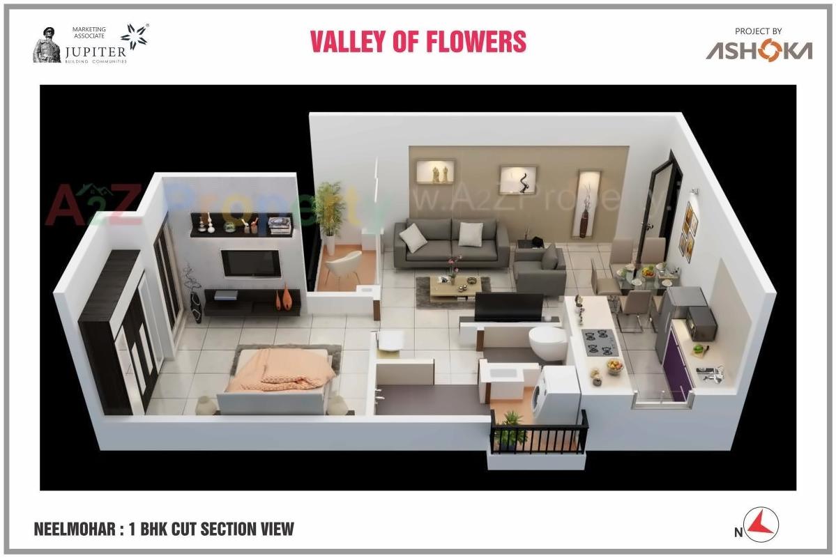 Layout of real estate project Gulmohar A, B, C S located at Sinnar, Nashik, Maharashtra