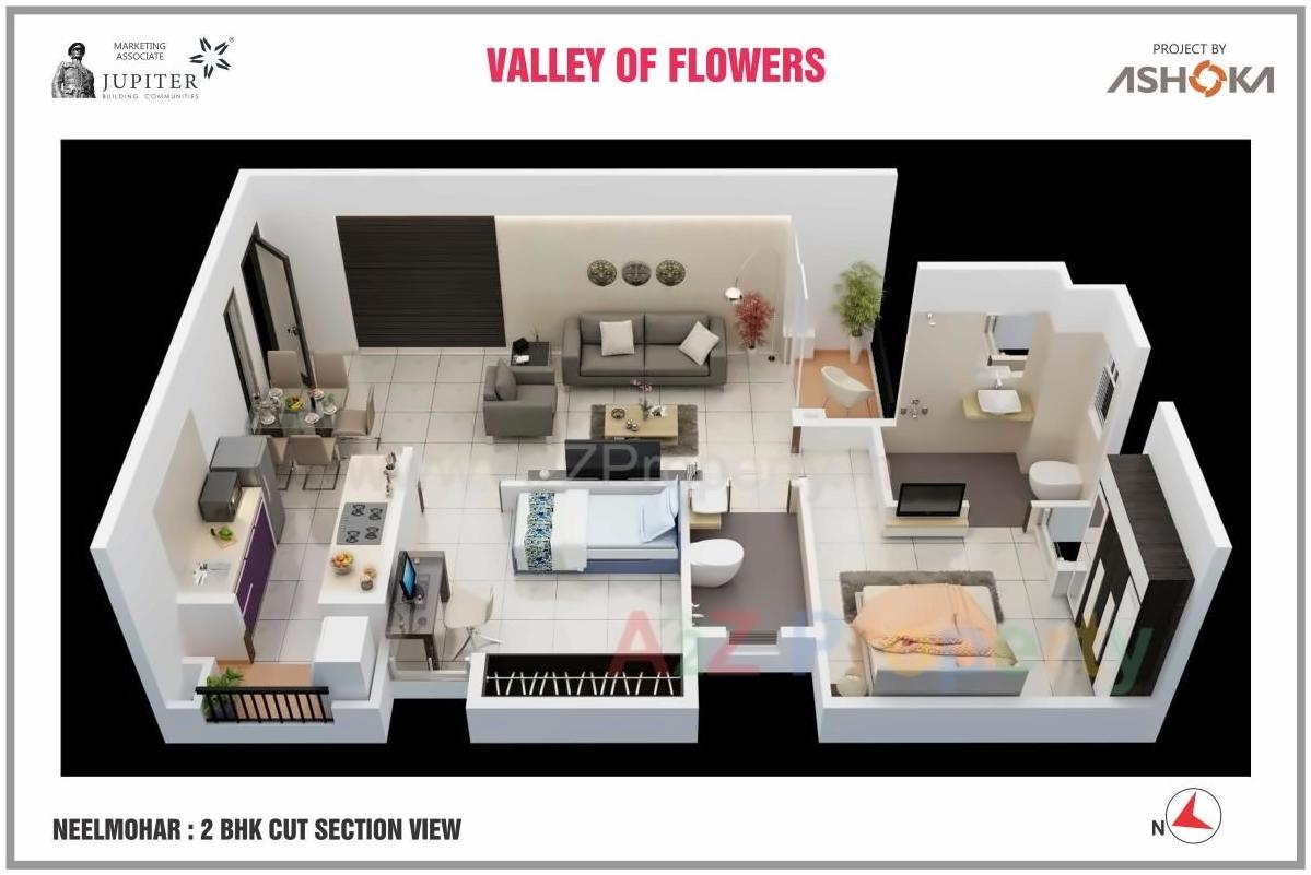 Layout of real estate project Gulmohar A, B, C S located at Sinnar, Nashik, Maharashtra