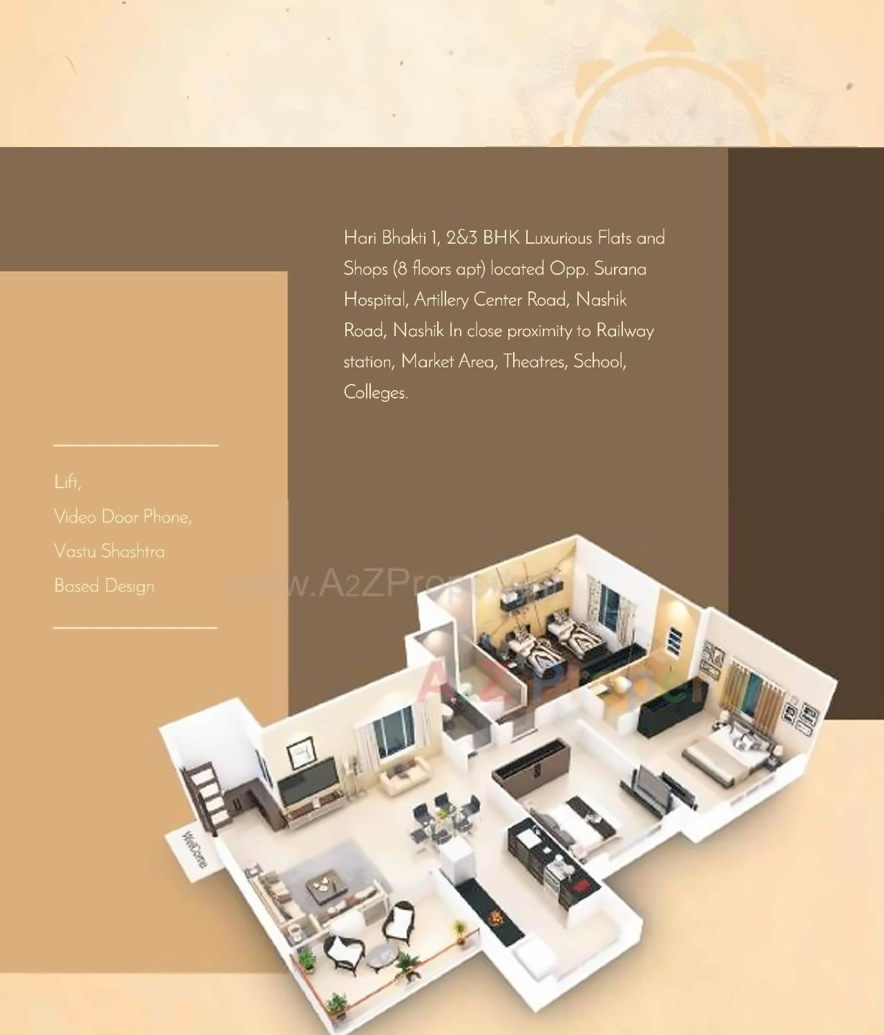 Layout of real estate project Hari Bhakti located at Deolali-cb, Nashik, Maharashtra