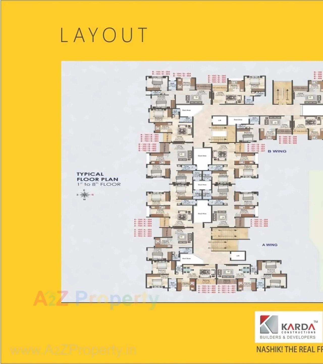 Layout of real estate project Hari Gokuldham located at Jail-road, Nashik, Maharashtra