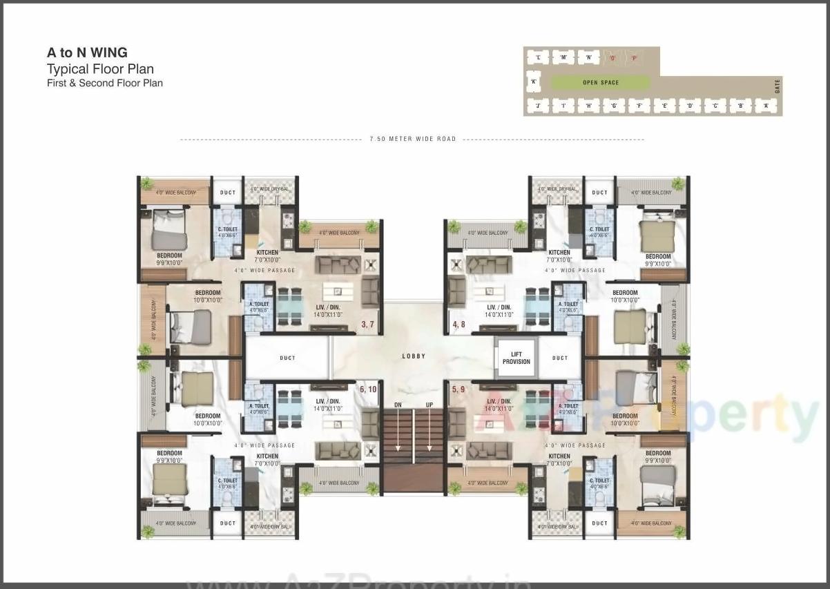 Layout of real estate project Hari Laxmi located at Vihitgaon, Nashik, Maharashtra