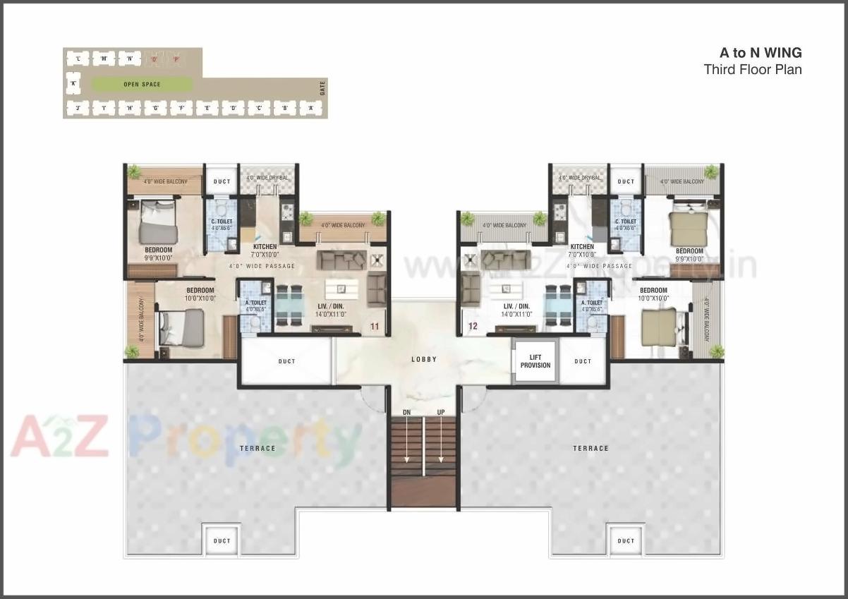 Layout of real estate project Hari Laxmi located at Vihitgaon, Nashik, Maharashtra