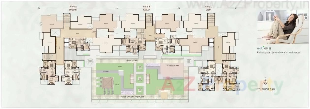 Layout of real estate project Hari Om located at Nashik, Nashik, Maharashtra