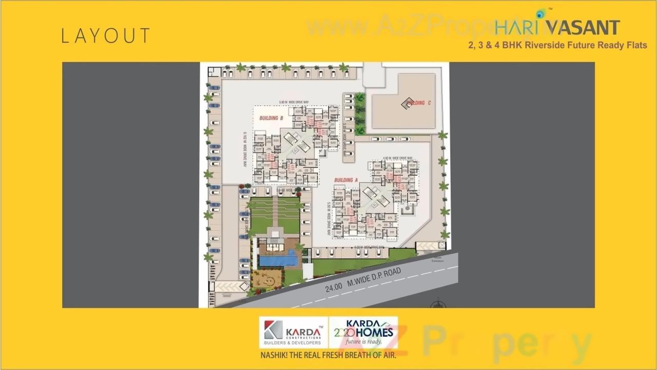 Layout of real estate project Hari Vasant located at Aanandwali, Nashik, Maharashtra