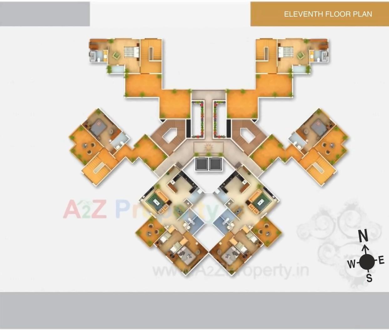 Layout of real estate project Ishwar Prestige located at Aanandwali, Nashik, Maharashtra