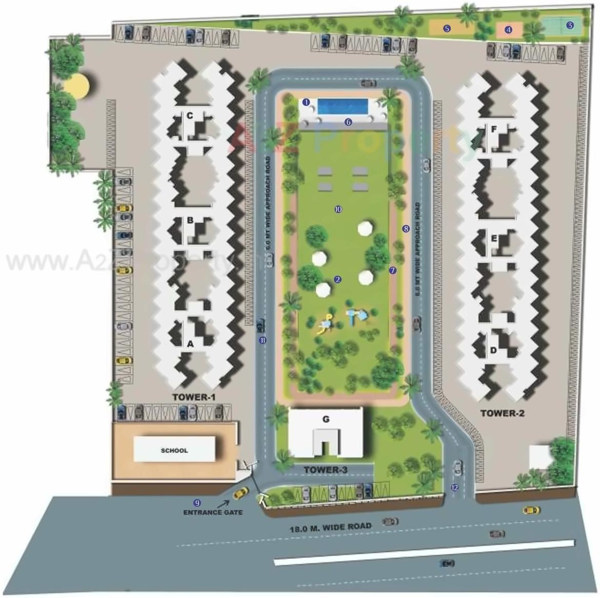 Layout of real estate project Karmaa Galaxy located at Nashik-m-corp, Nashik, Maharashtra
