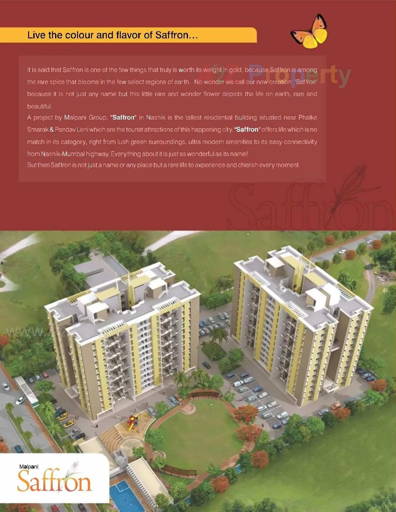 3D Elevation of real estate project Malpani Saffron  No located at Nashik-m-corp, Nashik, Maharashtra