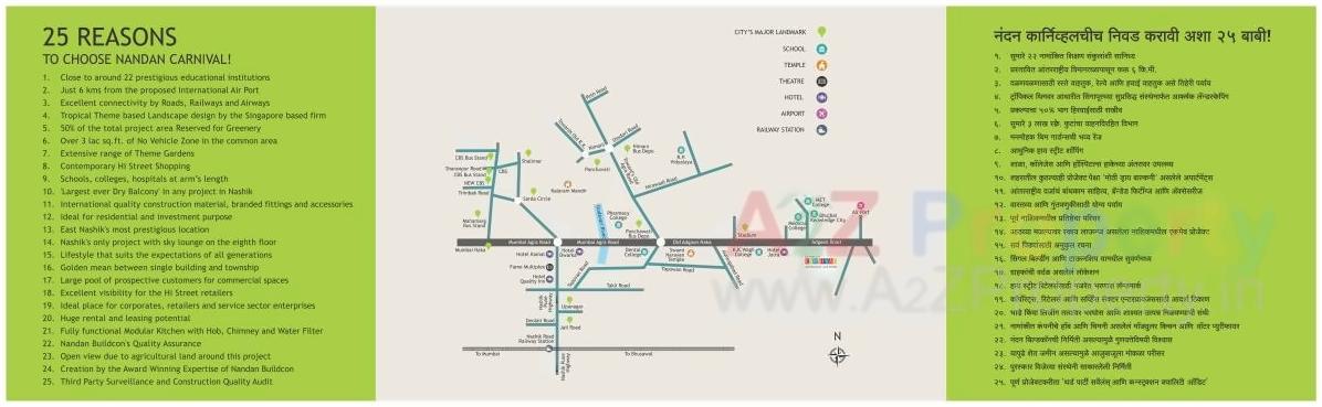 Keyplan of real estate project Nandan Carnival B  located at Nashik-m-corp, Nashik, Maharashtra