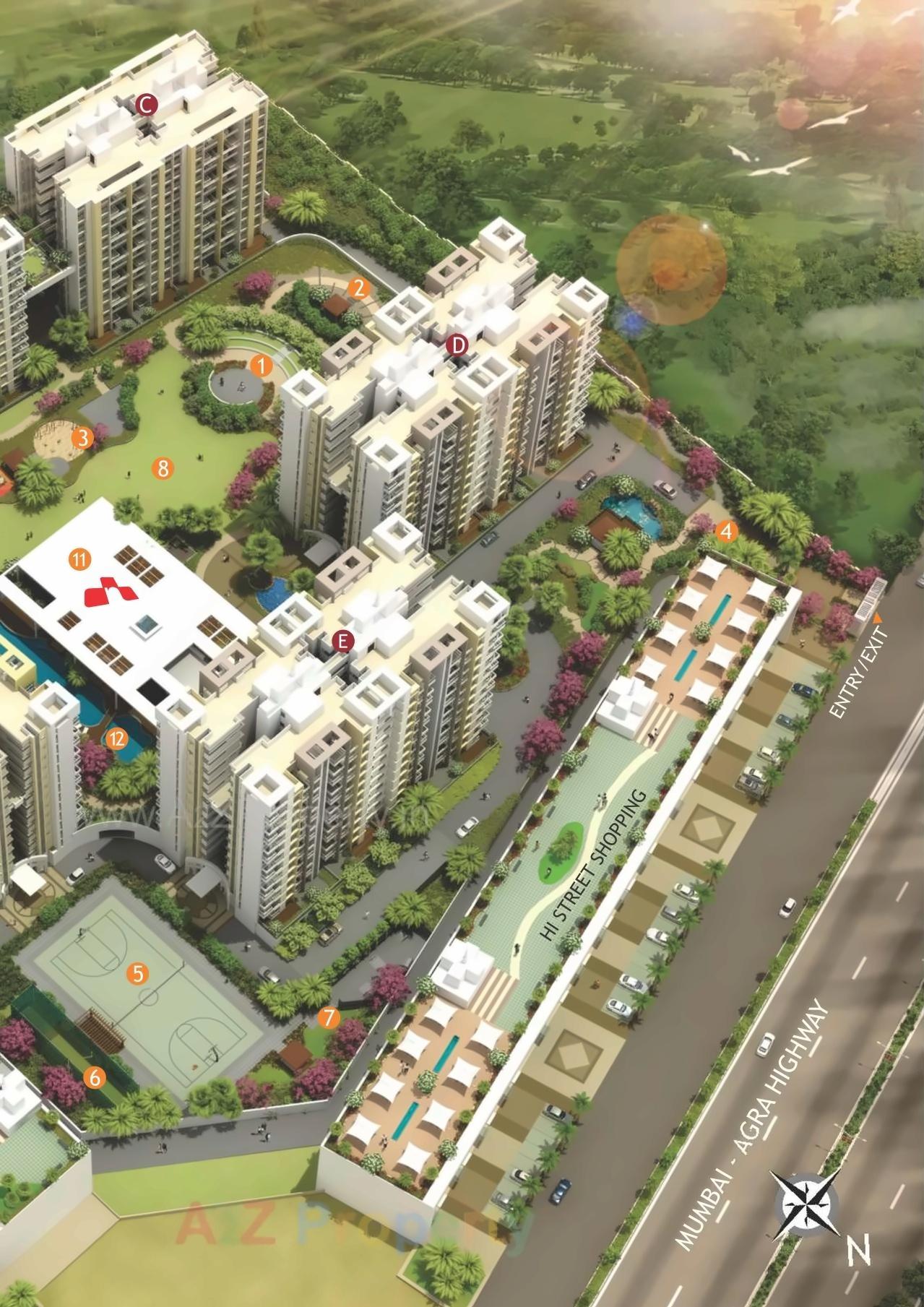 3D Elevation of real estate project Nandan Carnival B  located at Nashik-m-corp, Nashik, Maharashtra