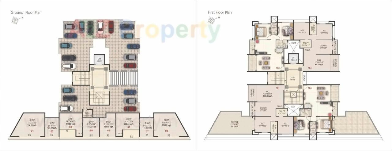 Layout of real estate project Renuka Prasanna located at Vihitgaon, Nashik, Maharashtra