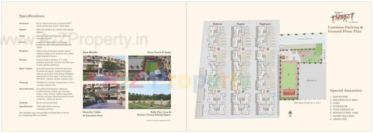 Layout of real estate project Roongta Chitrakoot Apartment located at Nashik, Nashik, Maharashtra