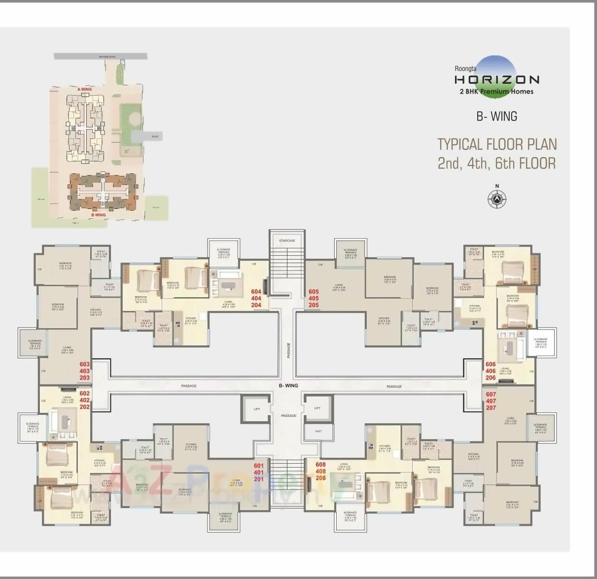 Layout of real estate project Roongta Horizon Apartment located at Nashik, Nashik, Maharashtra