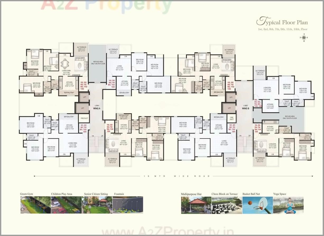 Layout of real estate project Roongta Imperia Apartment located at Nashik, Nashik, Maharashtra