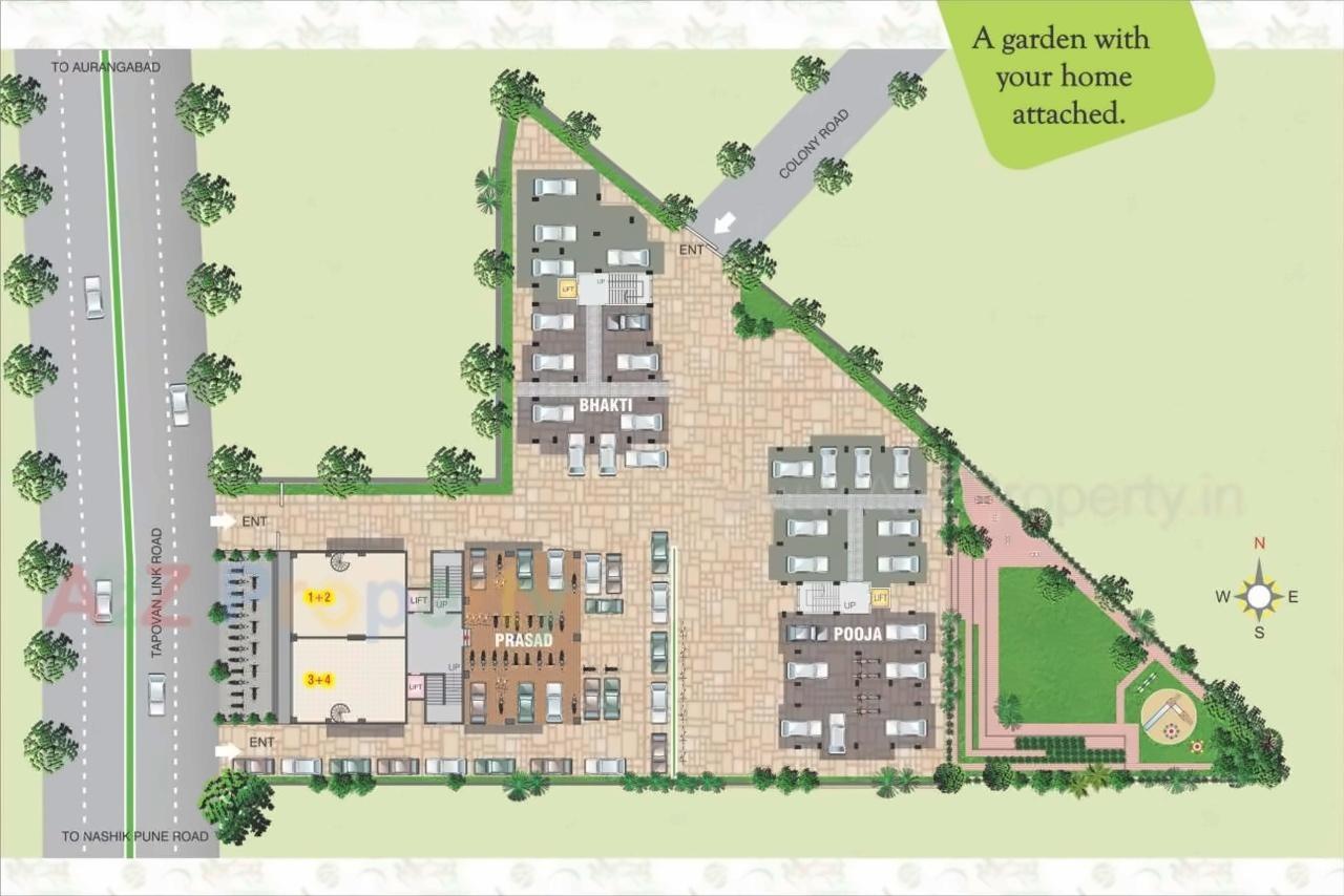 Layout of real estate project Sai Shilp Residency Prasad located at Nashik-m-corp, Nashik, Maharashtra