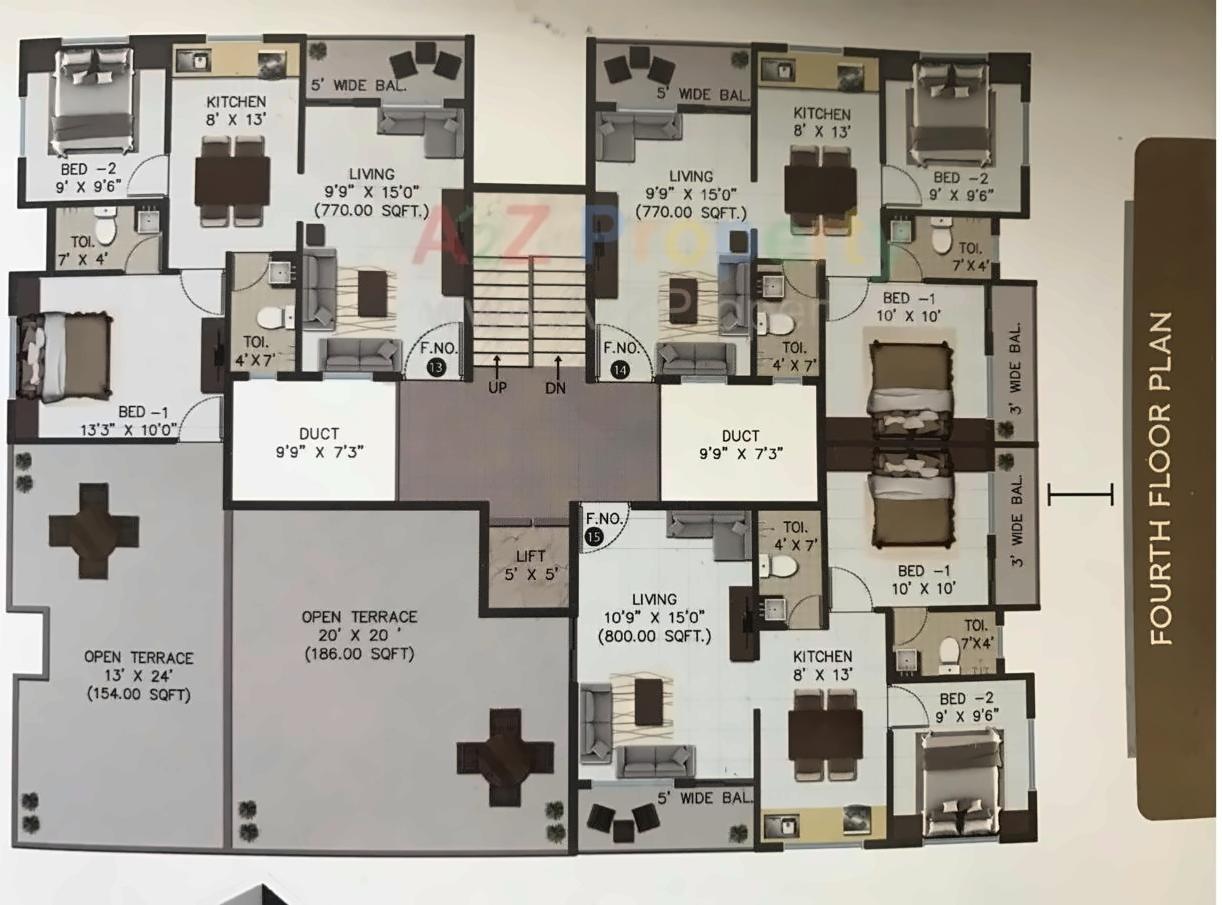 Layout of real estate project Samartha Park Apartment located at Aanandwali, Nashik, Maharashtra