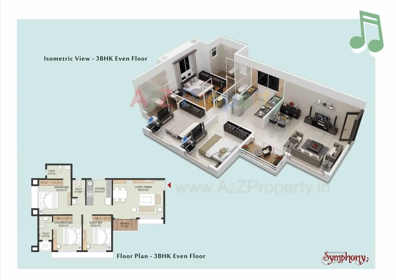 Layout of real estate project Samraat Symphony Project 0 located at Nashik, Nashik, Maharashtra