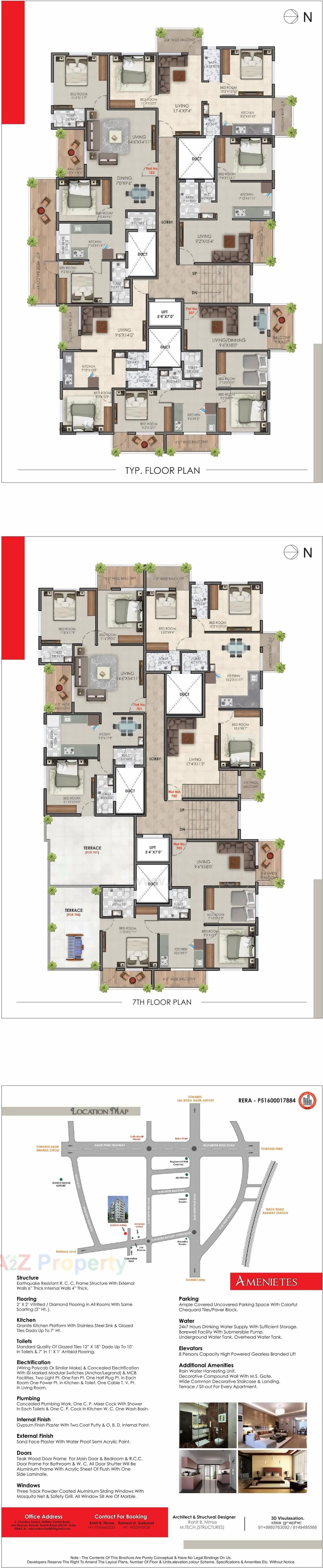 Layout of real estate project Shantaniwas Co Op Housing Society located at Deolaligaon, Nashik, Maharashtra