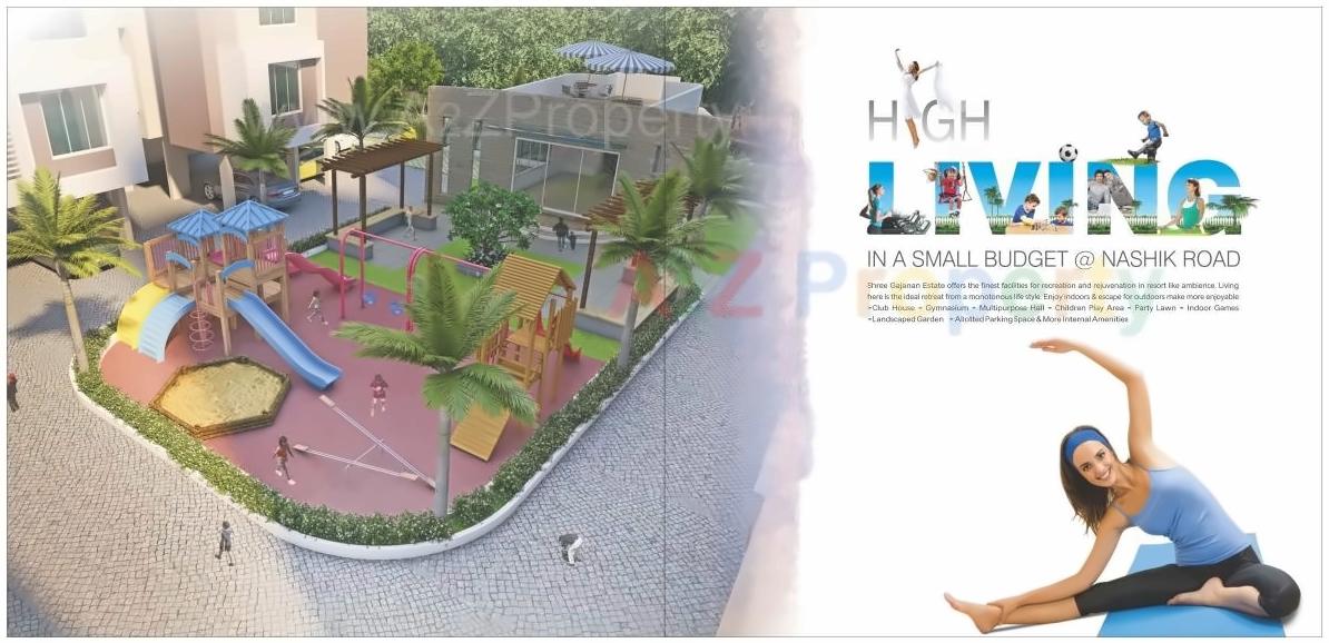 3D Elevation of real estate project Shree Gajanan Estate located at Chehedi-bk, Nashik, Maharashtra