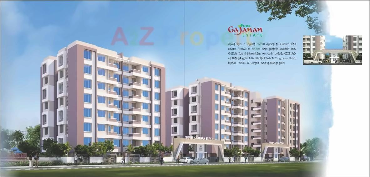 3D Elevation of real estate project Shree Gajanan Estate located at Chehedi-bk, Nashik, Maharashtra