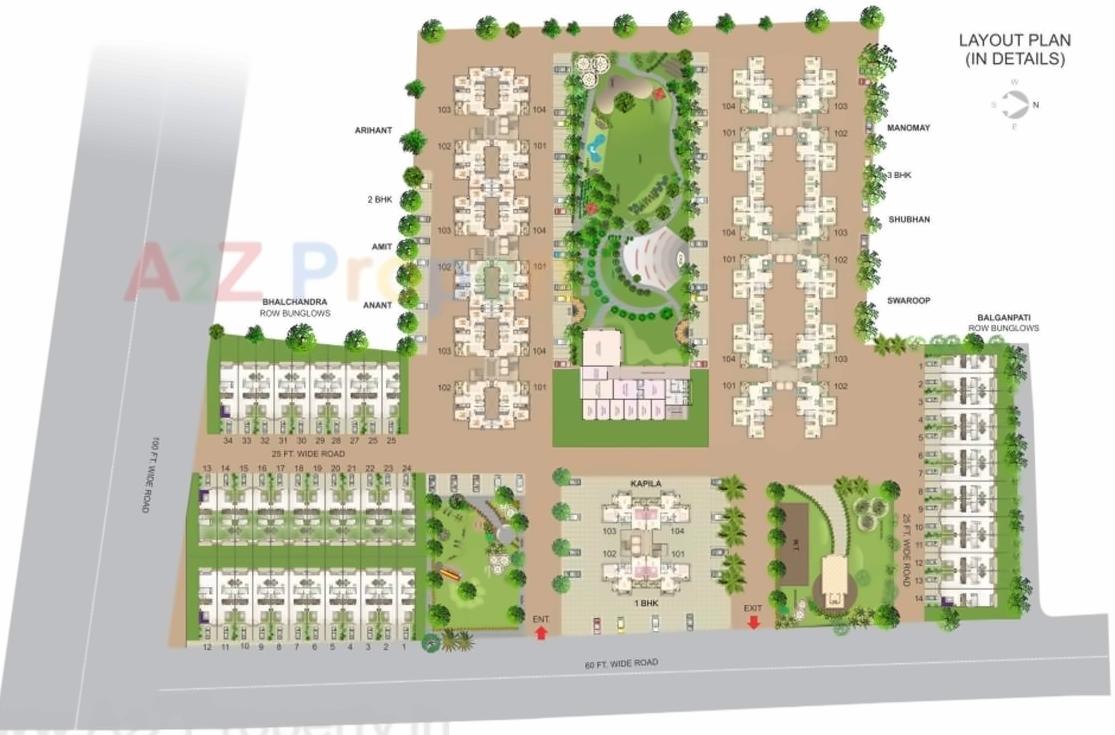 Layout of real estate project Shree Gajanan Park located at Deolaligaon, Nashik, Maharashtra