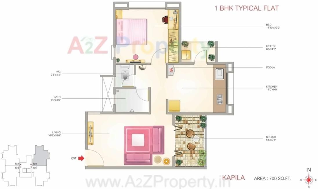 Layout of real estate project Shree Gajanan Park located at Deolaligaon, Nashik, Maharashtra