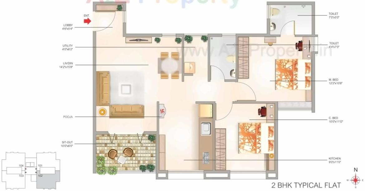 Layout of real estate project Shree Gajanan Park located at Deolaligaon, Nashik, Maharashtra