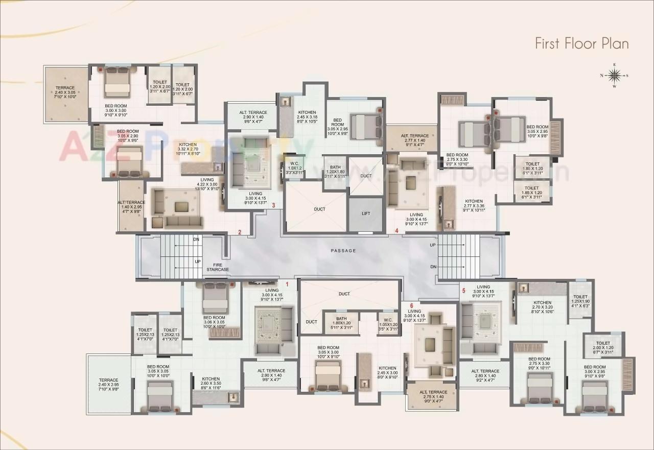 Layout of real estate project Shree Tirumala Hariniwas Apartment located at Satpur, Nashik, Maharashtra