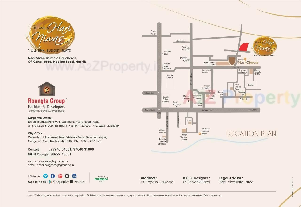 Layout of real estate project Shree Tirumala Hariniwas Apartment located at Satpur, Nashik, Maharashtra