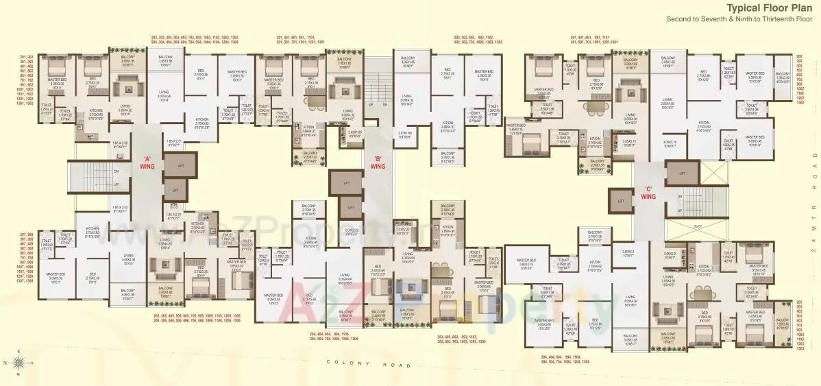 Layout of real estate project Shree Tirumala Luxuria Apartment located at Aanandwali, Nashik, Maharashtra