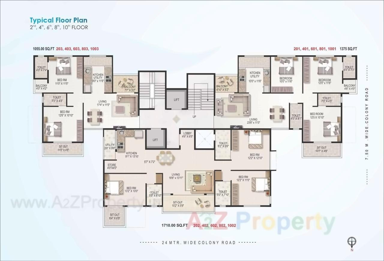 Layout of real estate project Shree Tirumala Riviera located at Aanandwali, Nashik, Maharashtra