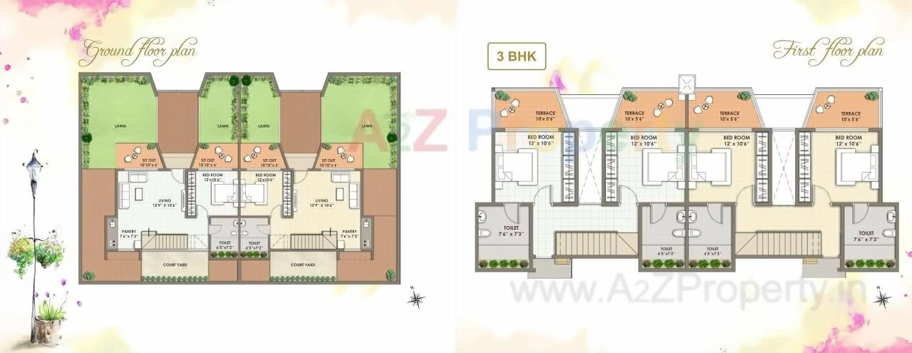 Layout of real estate project Shree Venkatesha Dream Flowers located at Pimprisado, Nashik, Maharashtra