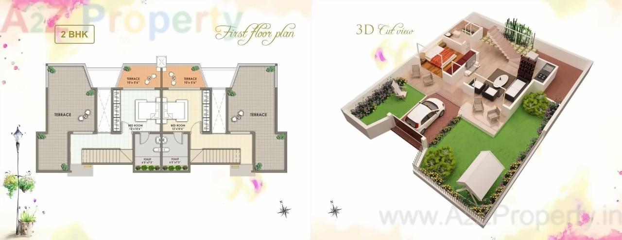 Layout of real estate project Shree Venkatesha Dream Flowers located at Pimprisado, Nashik, Maharashtra