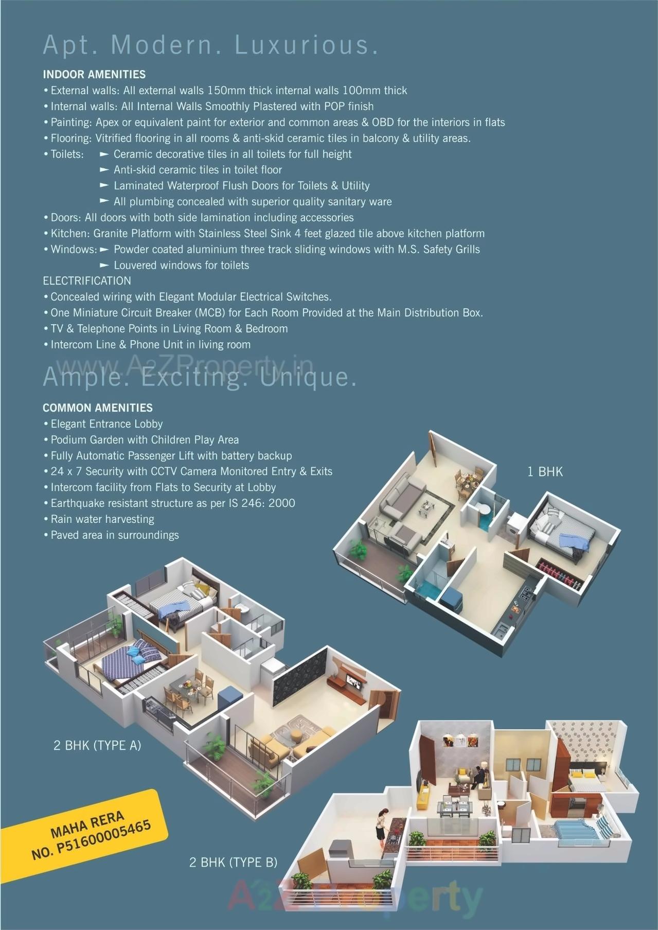 3D Elevation of real estate project Skylark Sapphire located at Nashik-m-corp, Nashik, Maharashtra