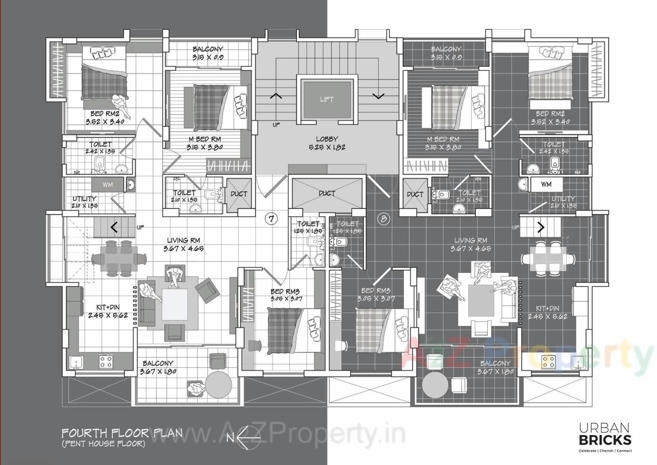 Layout of real estate project Urban Bricks located at Nashik, Nashik, Maharashtra