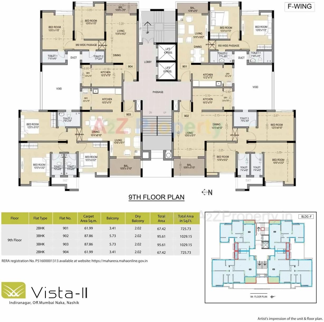 Layout of real estate project Vista Ii located at Nashik, Nashik, Maharashtra