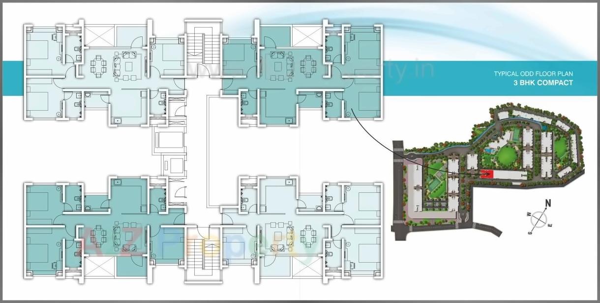 Layout of real estate project Waterways located at Nashik-m-corp, Nashik, Maharashtra