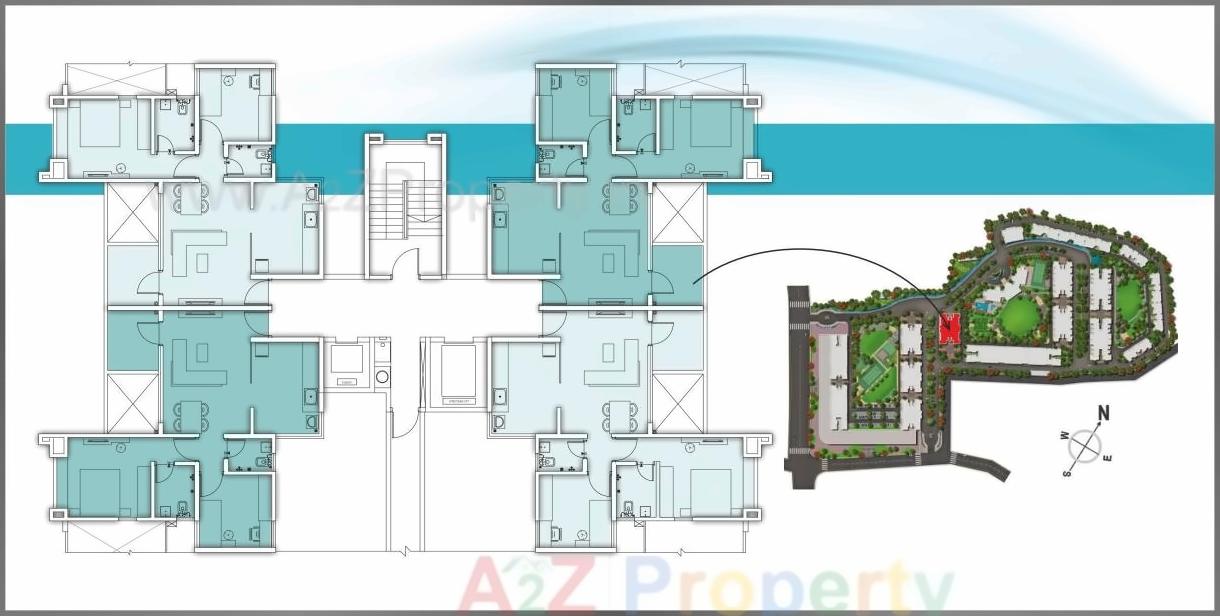 Layout of real estate project Waterways located at Nashik-m-corp, Nashik, Maharashtra