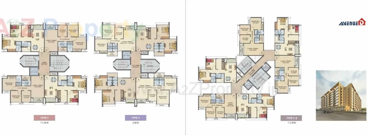 Layout of real estate project Avenue located at Vasaivirar-city-m-corp, Palghar, Maharashtra