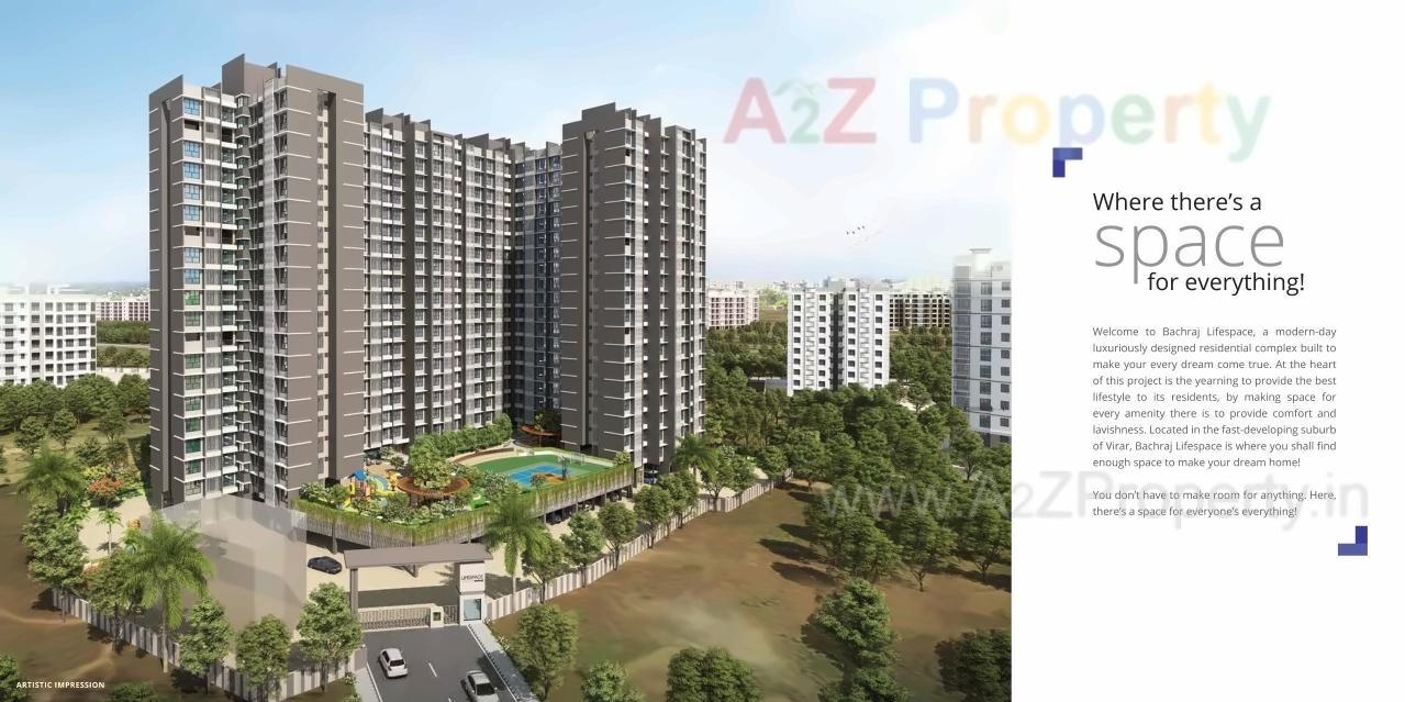 3D Elevation of real estate project Bachraj Lifespace located at Vasaivirar-city-m-corp, Palghar, Maharashtra