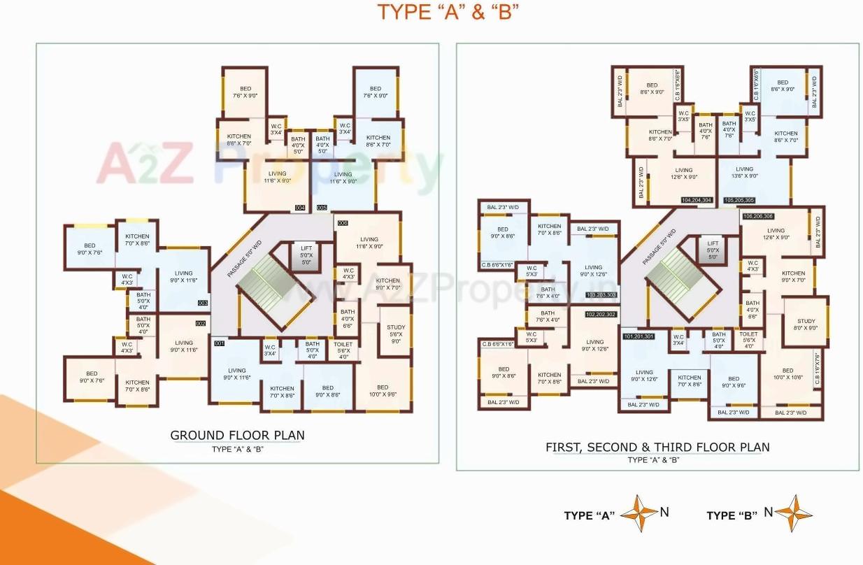 Layout of real estate project Bhavani Darshan located at Shirgaon, Palghar, Maharashtra