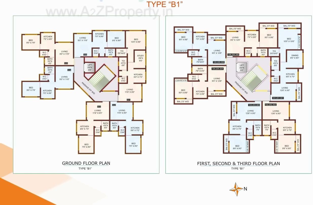 Layout of real estate project Bhavani Darshan located at Shirgaon, Palghar, Maharashtra