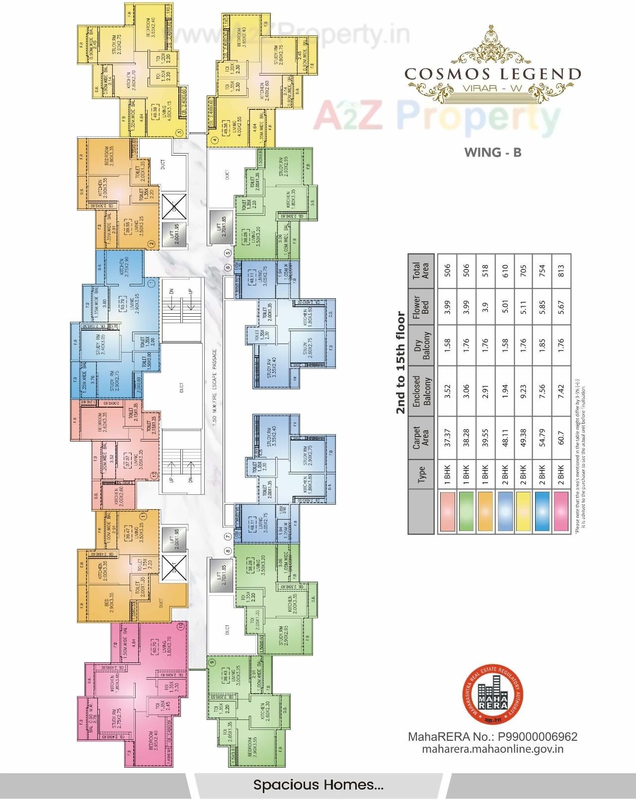 Layout of real estate project Cosmos Legend located at Vasaivirar-city-m-corp, Palghar, Maharashtra